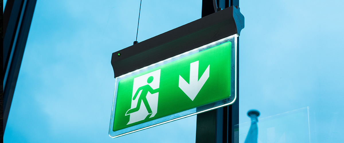 Issue de secours dans un immeuble