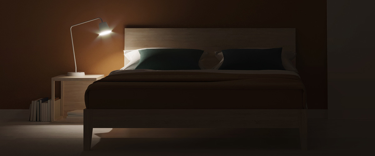 Chambre avec éclairage led