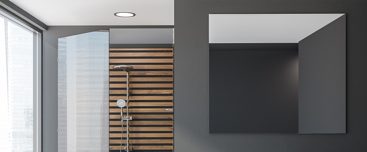 spot douche au plafond