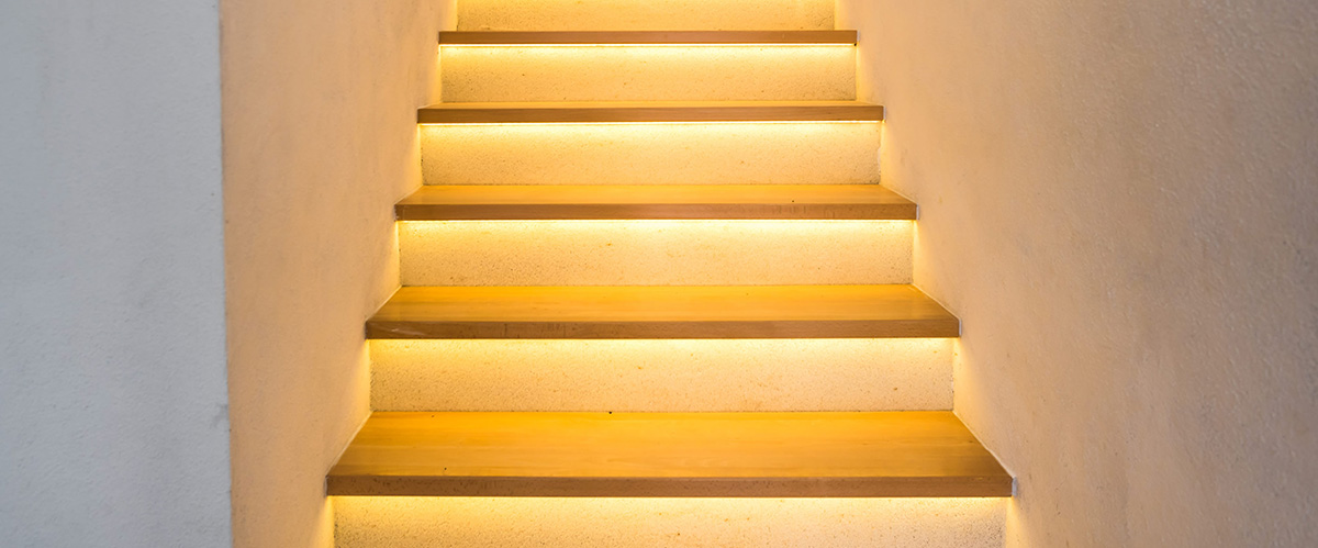 éclairage marche d'escalier