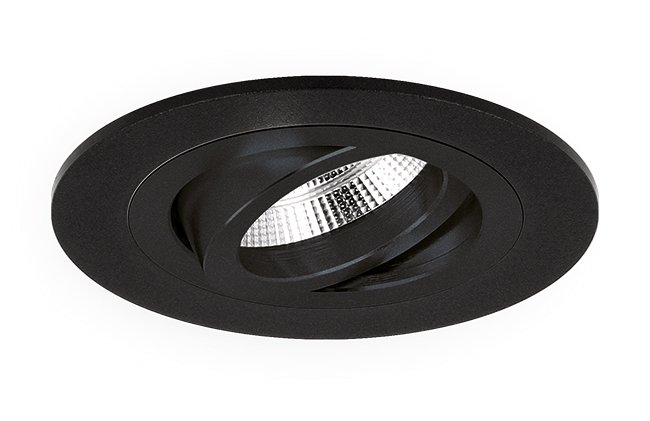 Spot encastrable Venezia 35mm rond noir orientable