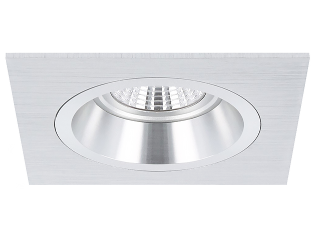 Spot encastrable Milano carré aluminium profond