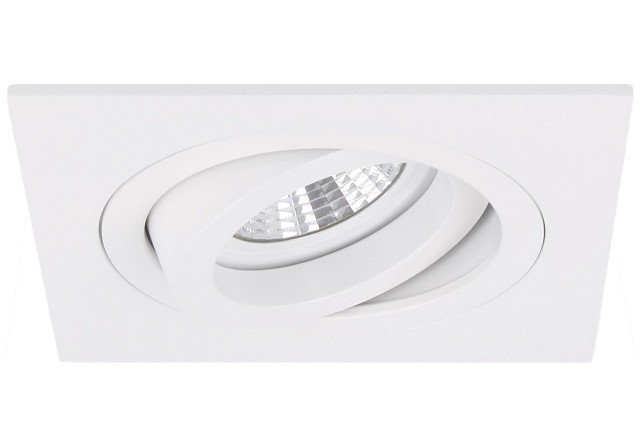 Spot encastrable Torino carré blanc orientable