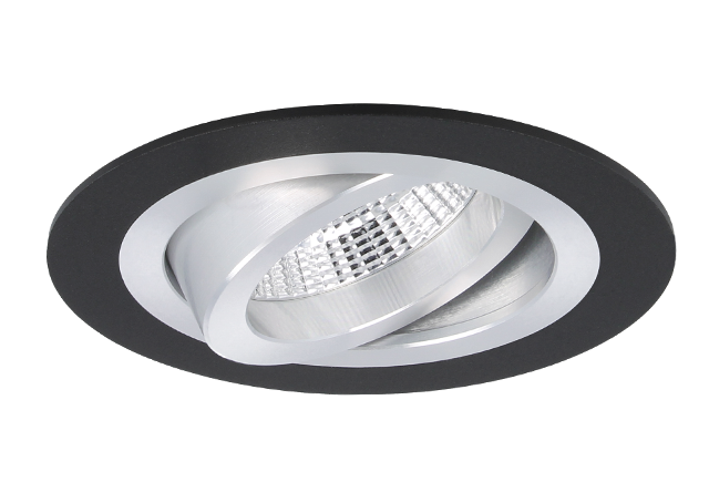 Spot encastrable Modena rond noir orientable