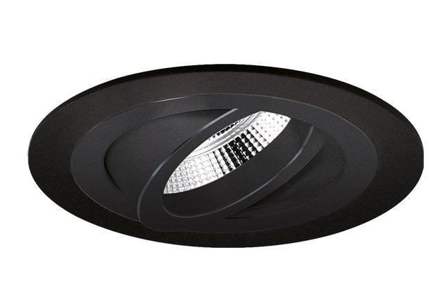 Spot encastrable Modena rond noir orientable