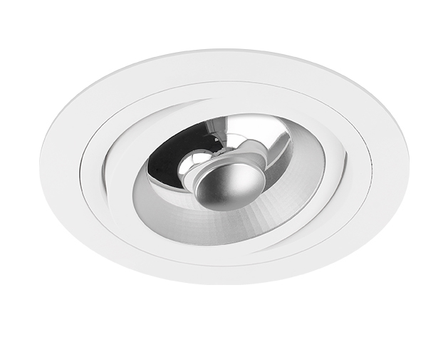 Spot encastrable Venezia AR111 rond blanc orientable