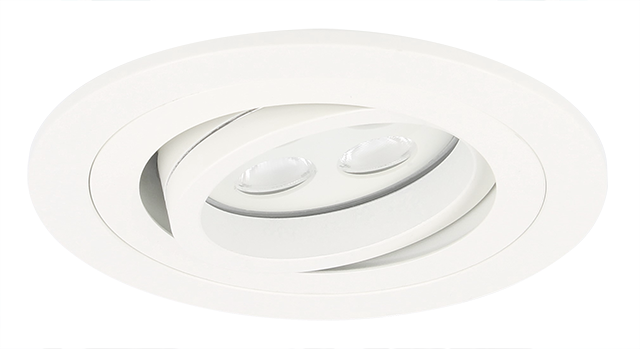 Spot LED encastrable Montella rond 5W 2700K blanc IP65 dimmable orientable