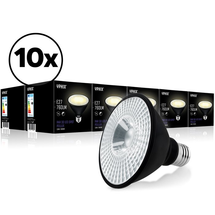 Ampoule LED E27 Pollux Pack de 10 Par 30 11W 3000K dimmable