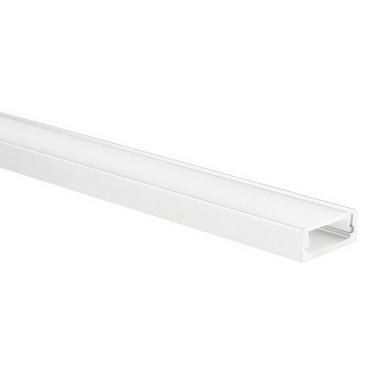 Profilé ruban LED Felita blanc extra plat 5m (2 x 2,5m) avec couvercle opaque