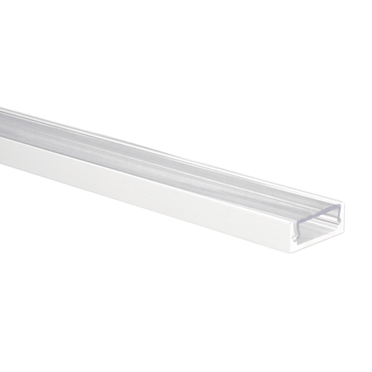 Profilé ruban LED Felita blanc extra plat 5m (2 x 2,5m) avec couvercle transparent