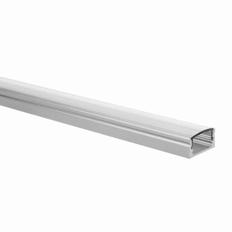 Profilé ruban LED Potenza aluminium plat 5m (2 x 2,5m) avec couvercle transparent