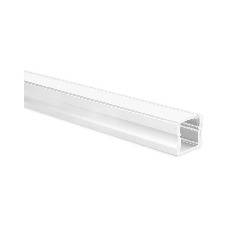 Profilé ruban LED Potenza blanc haut 5m (2 x 2,5m) avec couvercle opaque