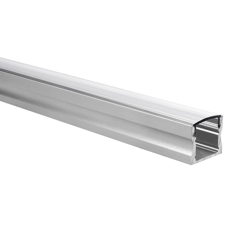 Profilé ruban LED Potenza aluminium haut 5m (2 x 2,5m) avec couvercle transparent
