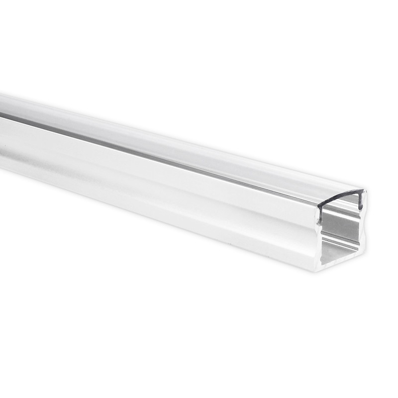 Profilé ruban LED Potenza blanc haut 5m (2 x 2,5m) avec couvercle transparent