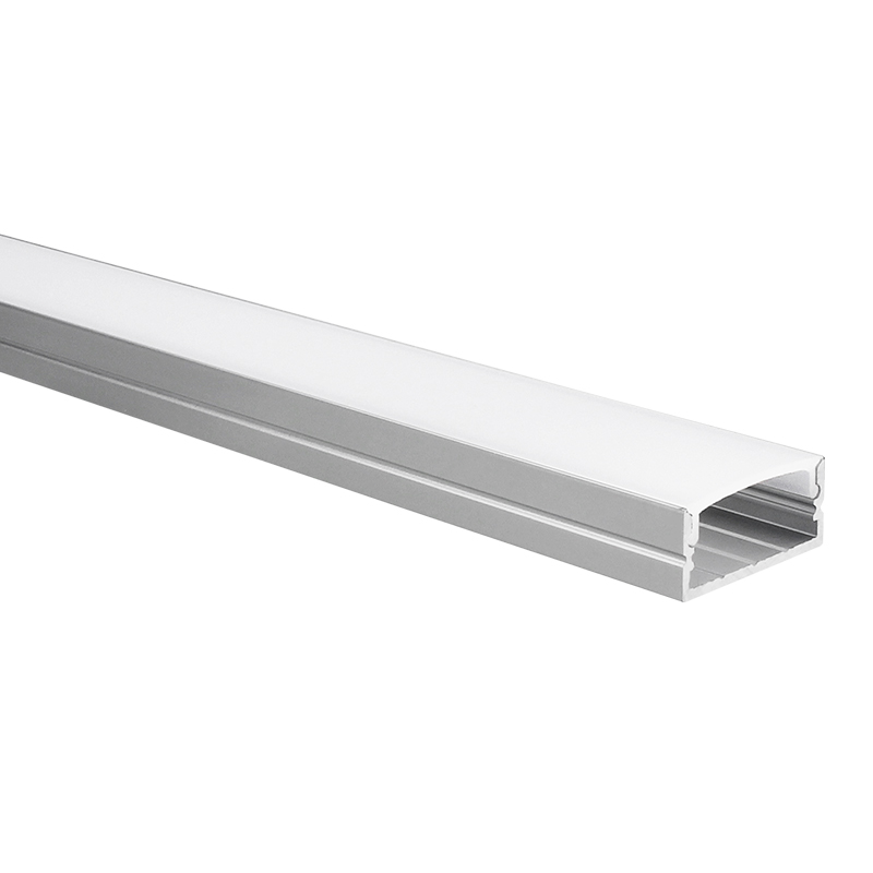 Profilé ruban LED Senisa aluminium large 5m (2 x 2,5m) avec couvercle opaque