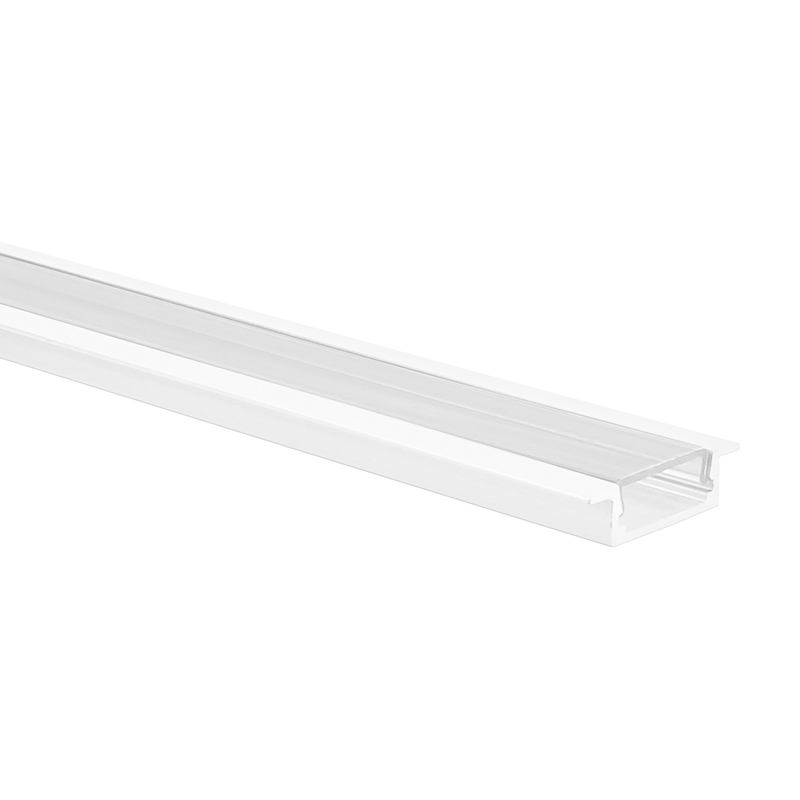 Profilé ruban LED Matera blanc plat 5m (2 x 2,5m) avec couvercle transparent