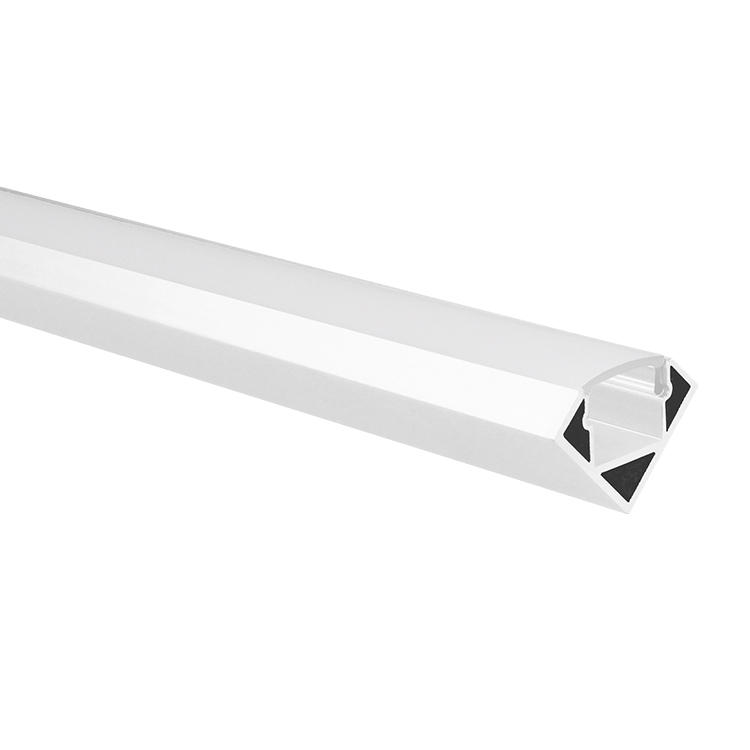 Profilé ruban LED Tarenta blanc angle droit 5m (2 x 2,5m) avec couvercle opaque