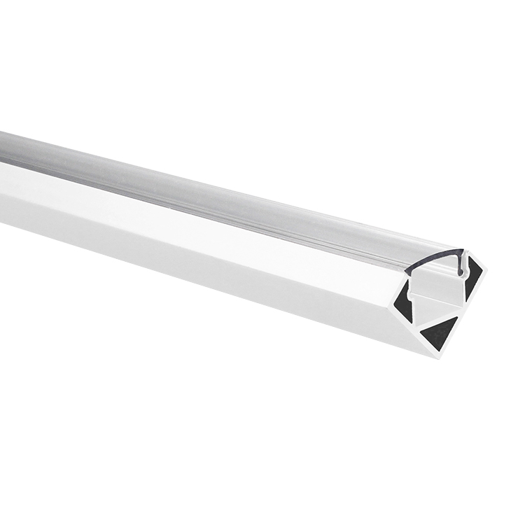 Profilé ruban LED angle droit Tarenta blanc 1m avec couvercle transparent