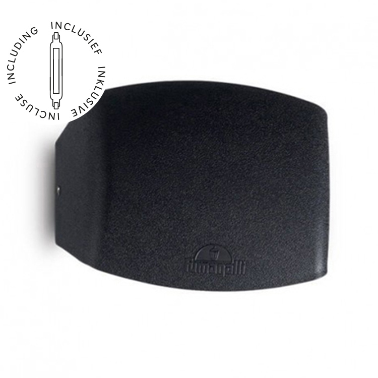 Applique murale Abram noir R7S 4W 3000K IP55