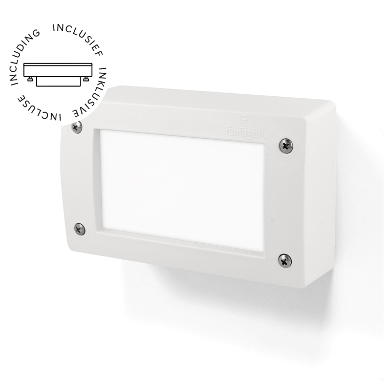 Applique murale Extraleti blanc verre opaque GX53 3W 3000K IP66