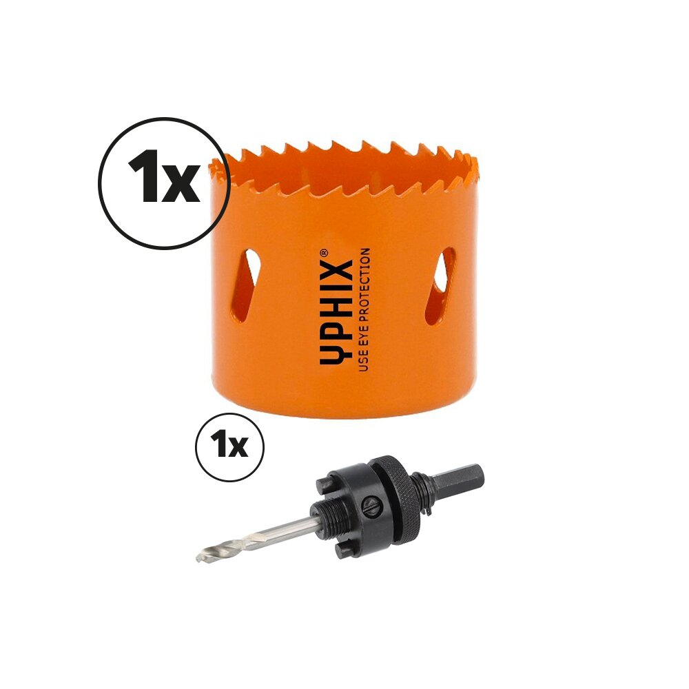 Scie-cloche HSS bimétal 52mm avec adaptateur 7/16