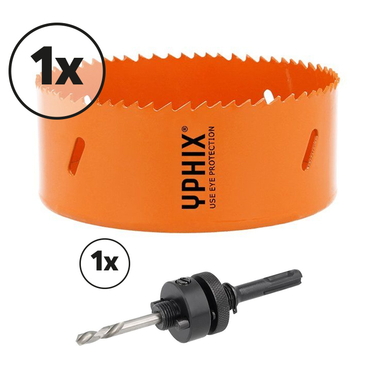 Scie-cloche HSS bimétal 110mm avec adaptateur SDS Plus