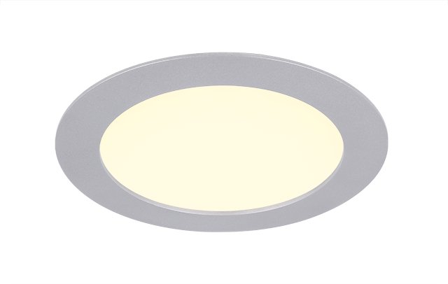 Plafonnier LED 18cm aluminium encastrable 11W 2900K IP44 dimmable