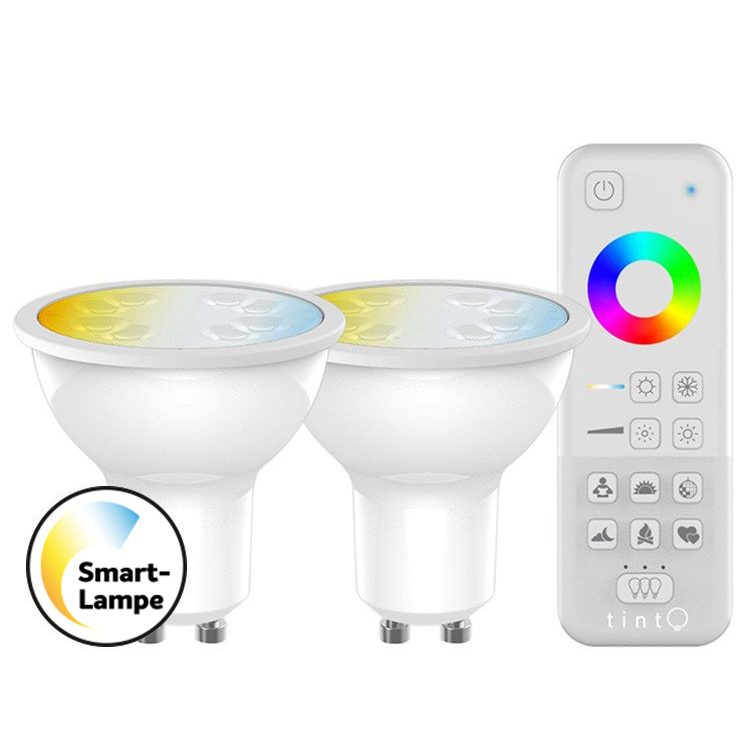 Kit de démarrage LED Connectée tint GU10 5,5W 2700K-6500K blanc