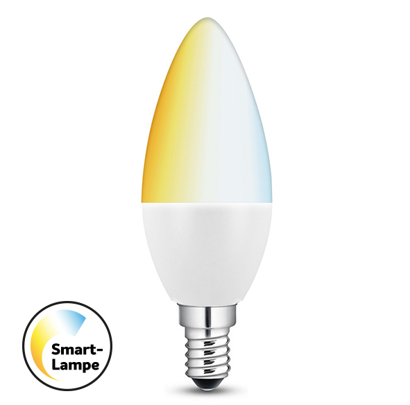 Ampoule LED Connectée E14 flamme tint 5,8W 2700K-6500K dimmable