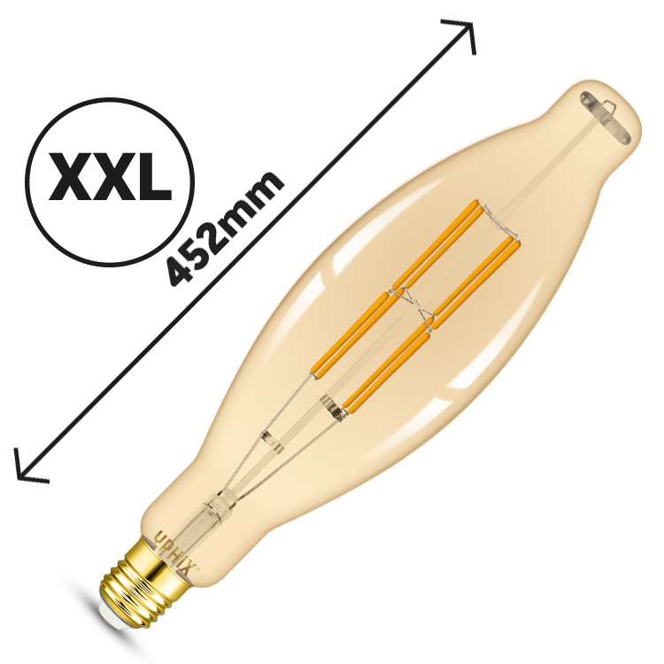 Ampoule LED filament E27 XXL 8W 2200K dimmable ambré