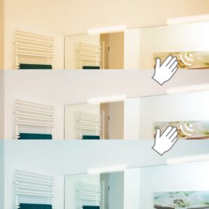 Éclairage miroir LED avec capteur pour changer luminosité 40cm Lotis 7,5W aluminium IP44