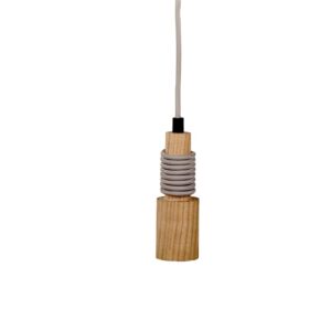 Lampe E27 suspendue en bois