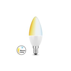 Ampoule LED connectée E14 flamme 5,8W tons blancs