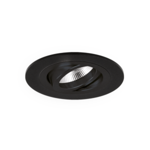 Spot encastrable Venezia 35mm rond noir orientable avec ressorts de serrage