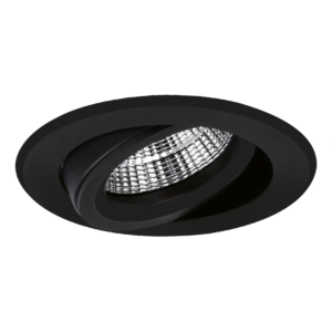 Spot encastrable Verona rond noir orientable avec ressorts