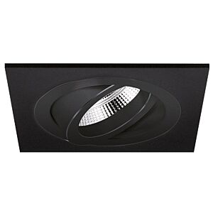 Spot encastrable Torino carré noir orientable