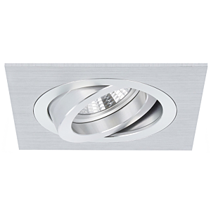 Spot encastrable Torino carré aluminium orientable avec ressorts