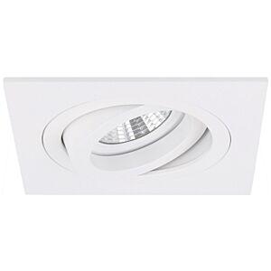 Spot encastrable Torino carré blanc orientable avec ressorts