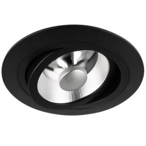 Spot encastrable Venezia AR111 rond noir orientable avec ressorts de serrage