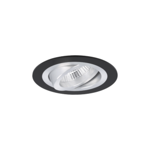 Spot encastrable Modena rond noir orientable avec ressorts de serrage