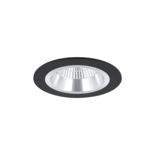 Spot encastrable Bolzano rond noir profond avec ressorts de serrage