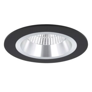 Spot encastrable Bolzano rond noir profond avec ressorts de serrage