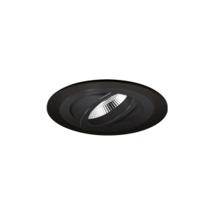Spot encastrable Modena rond noir orientable avec ressorts de serrage