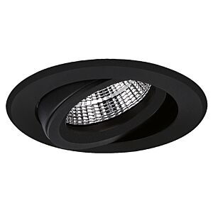 Spot encastrable Verona rond noir orientable avec ressorts