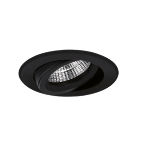 Spot encastrable Verona rond noir orientable avec ressorts