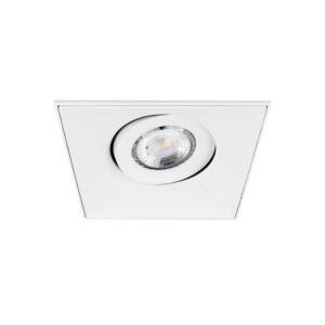 Spot encastrable Verona carré blanc orientable sans cadre enfoncé