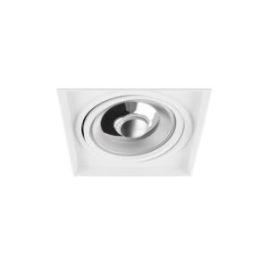 Spot encastrable Venezia carré blanc orientable sans cadre enfoncé