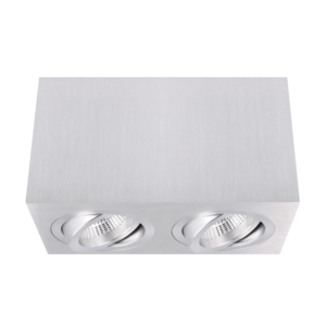 Spot en saillie Palermo aluminium rectangulaire double orientable