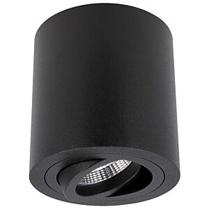 Spot en saillie Roma noir rond orientable