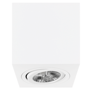 Spot en saillie Palermo blanc carré orientable